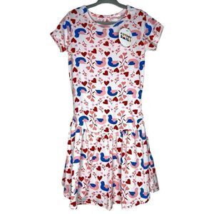 NEW Dot Dot Smile Love Bird Valentine Flapper‎ Dress 5/6